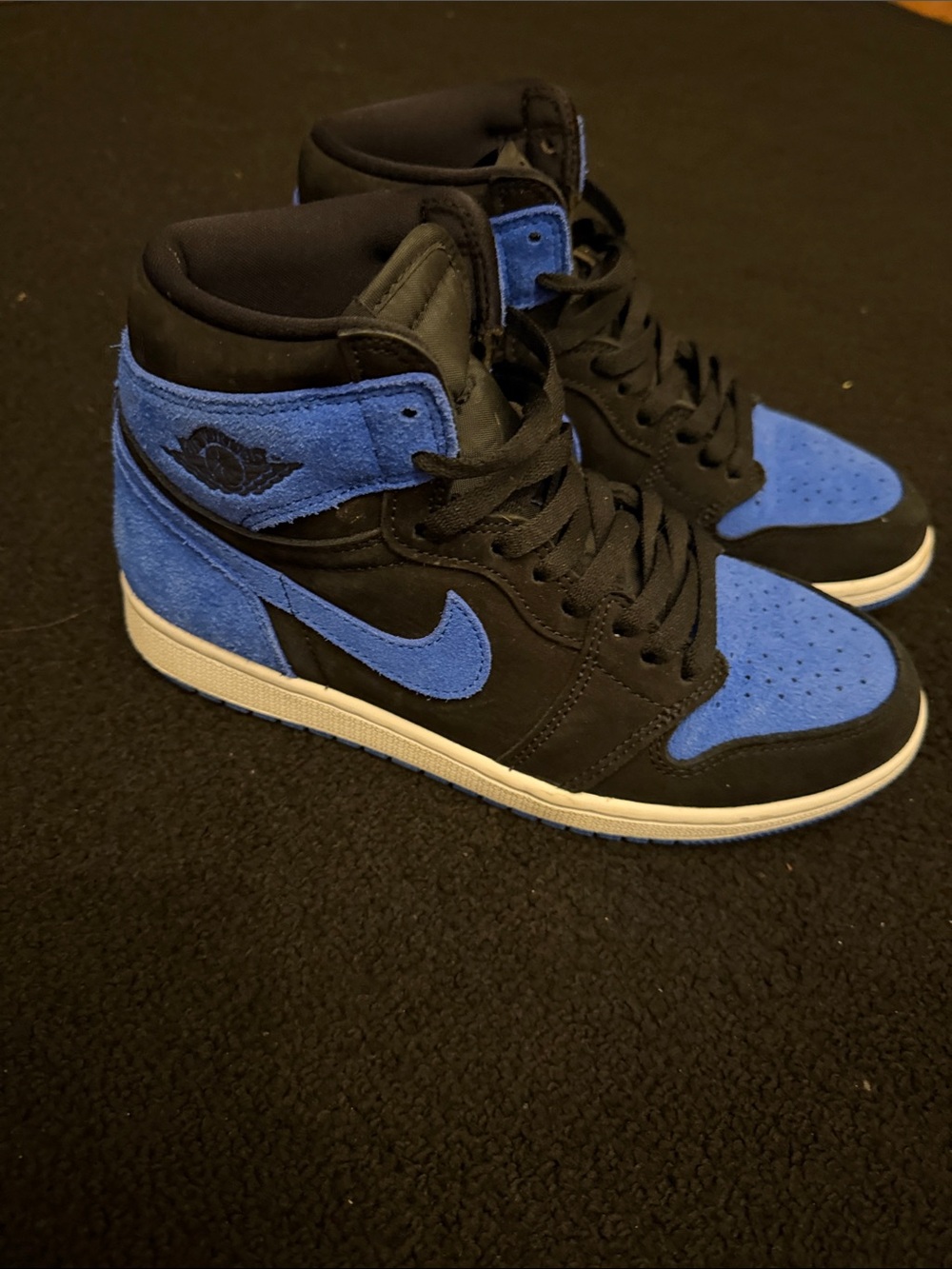 Nike Men's High Top Sneakers Blue and Black